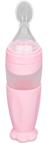 Imagem de Colher Dosadora Para Bebe Silicone 90Ml Bpa Free Rosa