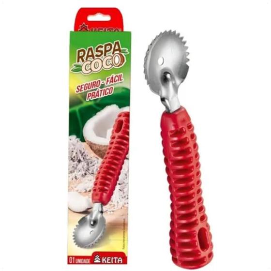 Imagem de Colher Raspadora Aço Inox Raspa Coco Seguro e Prático