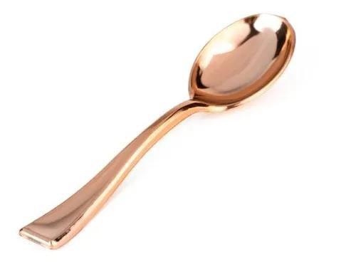 Imagem de Colher Sobremesa Linha Rose Gold Pascoa Bolo Pote 13 Cm - 48 Un