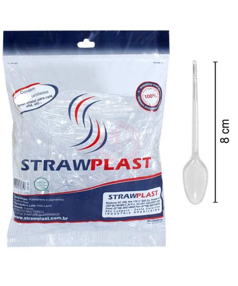 Imagem de Colher Strawplast Cafe Brigadeiro Cristal 100un