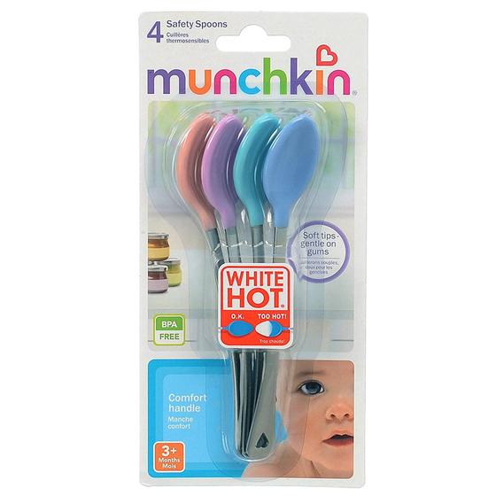 Imagem de Colheres Termo Sensíveis Inox Kit com 4 Munchkin