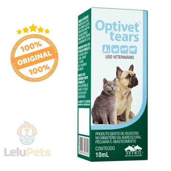 Imagem de Colírio para Cachorro Gato Cavalo Vetnil Optivet Tears 10ml