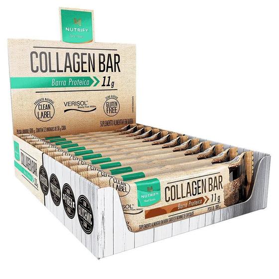 Imagem de Collagen Bar 10 Unidades - Nutrify - Brownie De Chocolate