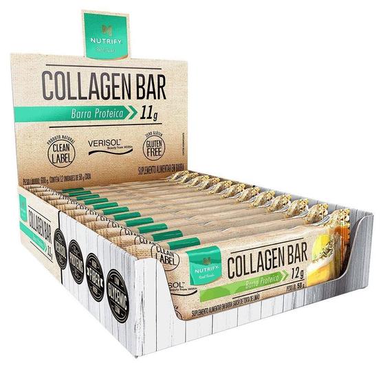 Imagem de Collagen Bar 10 Unidades - Nutrify - Torta De Limão