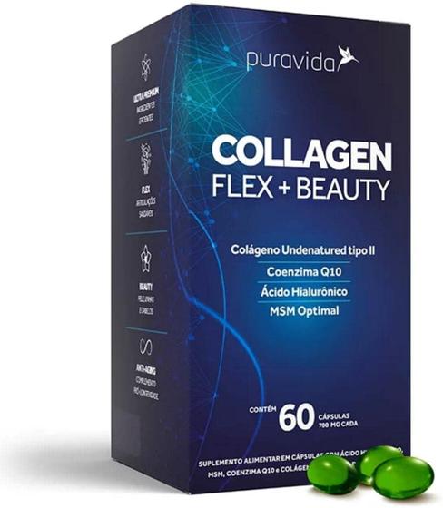 Imagem de Collagen Flex + Beauty   60 Cápsulas Puravida