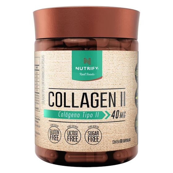 COLLAGEN II 40MG - Colágeno tipo 2 (60 caps) - NUTRIFY Menor preço em COLLAGEN II 40MG - Colágeno tipo 2 (60 caps) - NUTRIFY