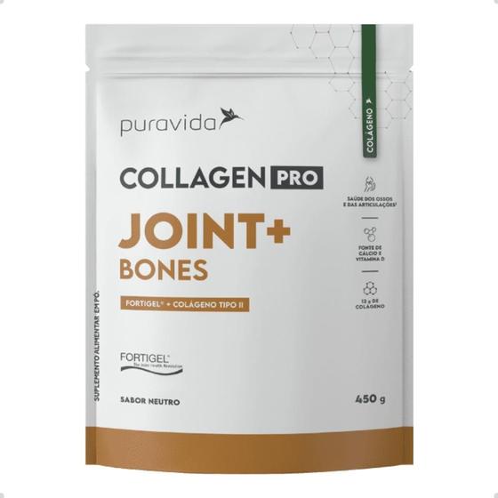 Imagem de Collagen Pro Joint+ Bones Colágeno Tipo 2 Fortigel 450g Pura Vida