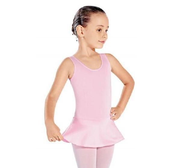 Imagem de Collant Ballet Regata com Saia Infantil Capézio Rosa