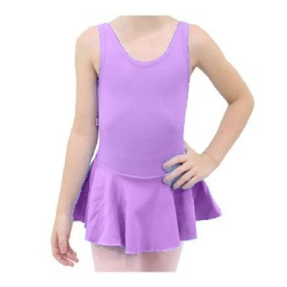 Imagem de Collant Body Ballet Regata Com Saia Acoplada Lilás - Balé Infantil