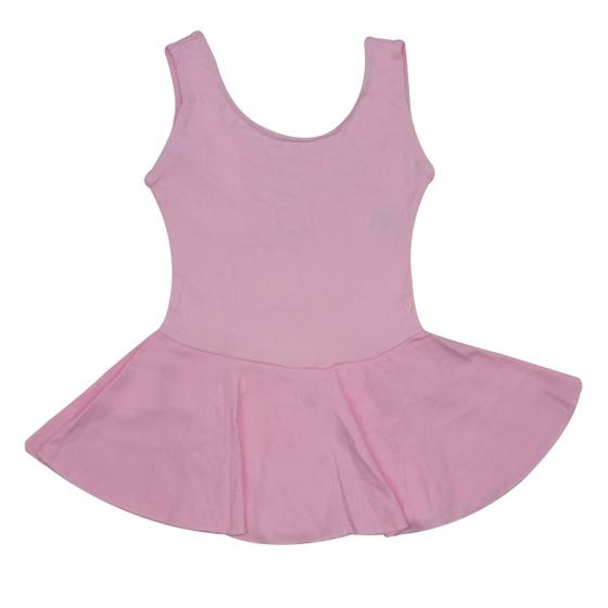 Imagem de Collant Regata Com Saia Em Helanca Rosa