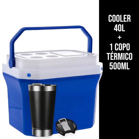 Imagem de Coller Box 40 Litros Caixa Térmica + 1 Copo Térmico 500 ML 903