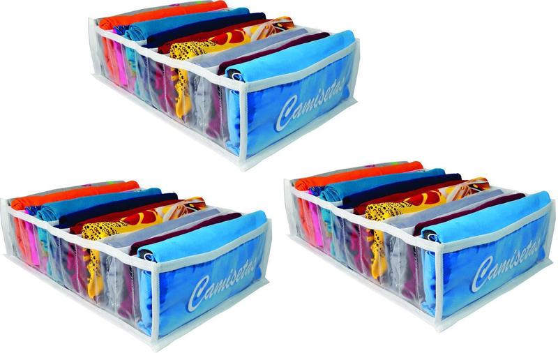 Imagem de Colmeia Organizadora Camisetas Kit Com 3 Peças