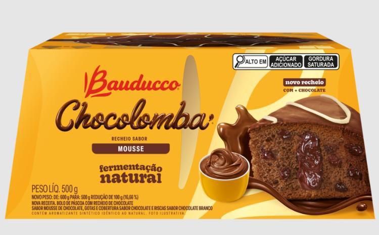 Imagem de Colomba Mousse Bauducco 500g Bolo de Páscoa Chocolomba com Recheio e Cobertura de Chocolate