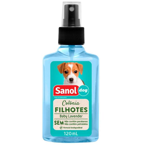 Imagem de Colônia Perfume Cães Filhotes Baby Lavender Sanol Dog 120ml 