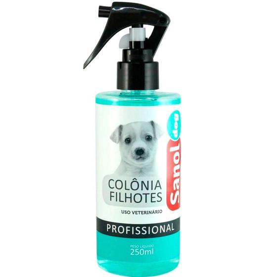 Imagem de Colônia Perfume Cães Filhotes Profissional Sanol Dog 250Ml
