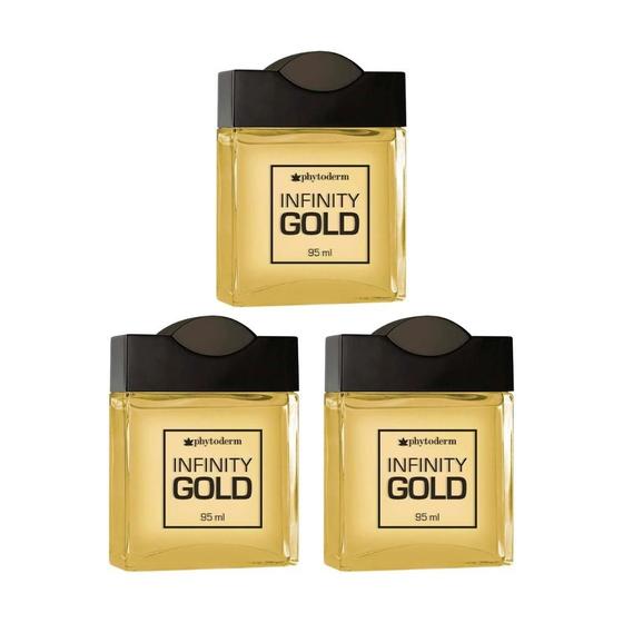 Imagem de Colonia Phytoderm 95Ml Masc Infinity Gold - Kit Com 3Un