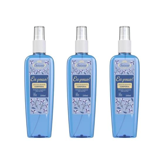 Imagem de Colonia Suissa Splash 250Ml Eu Posso - Kit Com 3Un