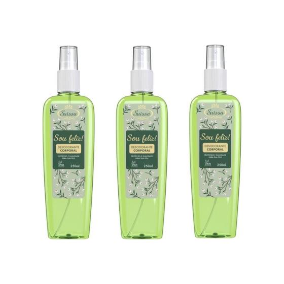 Imagem de Colonia Suissa Splash 250Ml Sou Feliz - Kit Com 3Un