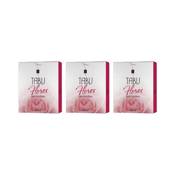 Imagem de Colonia Tabu 60Ml Flores - Kit Com 3Un