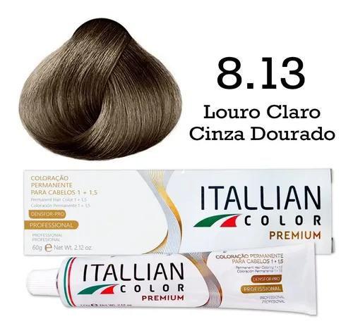 Imagem de Coloração 8.13 Louro Claro Cinza Dourado  Itallian Color