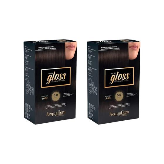 Imagem de Coloraçao Acquaflora Hidra Gloss 5.0 Cast Claro-Kit C/2Un