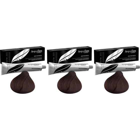 Imagem de Coloraçao Acquaflora Perm 4.0 Castanho Natural 60G-Kit C/3Un