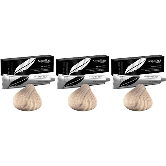 Coloraçao Acquaflora Perm 9.8 Louro Mto Cl Per 6G-Kit C/3Un Imagem de Coloraçao Acquaflora Perm 9.8 Louro Mto Cl Per 6G-Kit C/3Un