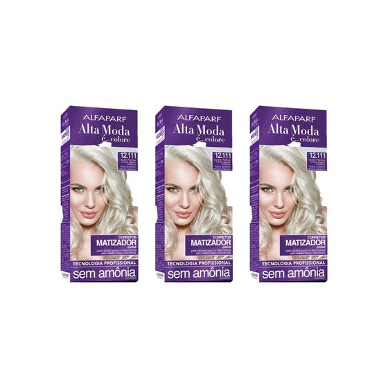 Imagem de Coloraçao Alta Moda 12.111 Lr Plat Cin Sup Int 150GKit C/3un