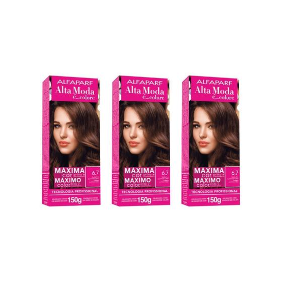 Imagem de Coloraçao Alta Moda 6.7 Cast Luminoso Claro 150G-Kit C/3un