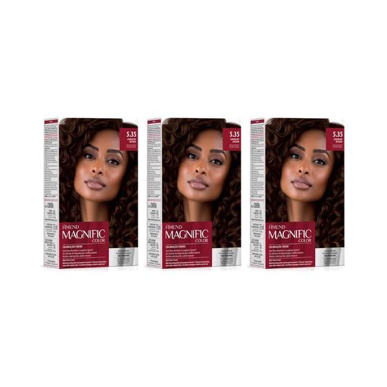Imagem de Coloraçao Amend Magnific Cr Perm 5.35 Choc Int-Kit C/3un