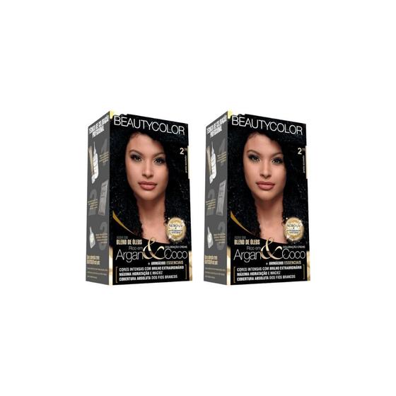 Imagem de Coloraçao Beauty Color 2.11 Preto ulado - Kit C/2Un