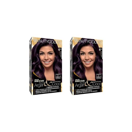 Imagem de Coloraçao Beauty Color 4.20 Violeta Intenso - Kit C/2Un