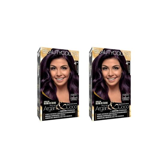 Imagem de Coloraçao Beauty Color 4.20 Violeta Intenso - Kit C/2Un