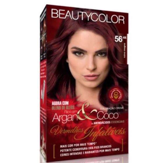 Coloração Beauty Color Kit 56.44 Ruivo Mogno