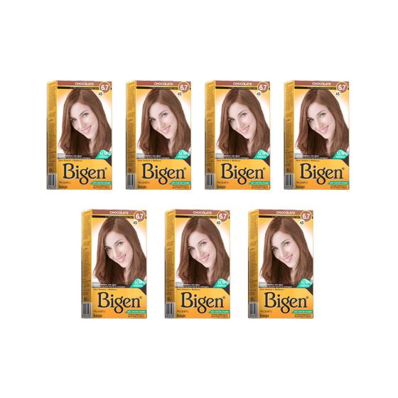 Imagem de Coloraçao Bigen 45 Chocolate - Kit C/7un