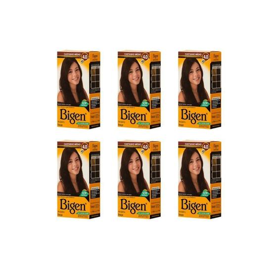 Imagem de Coloraçao Bigen 47 Castanho Medio - Kit Com 6Un