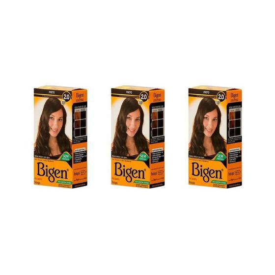 Imagem de Coloraçao Bigen 57 Preto - Kit Com 3Un