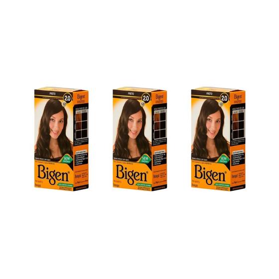 Imagem de Coloraçao Bigen 57 Preto - kit Com 3un