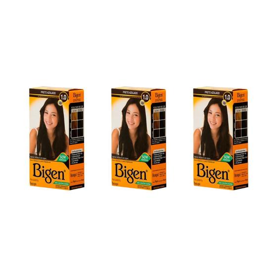 Imagem de Coloraçao Bigen 59 Preto Azulado - Kit Com 3un
