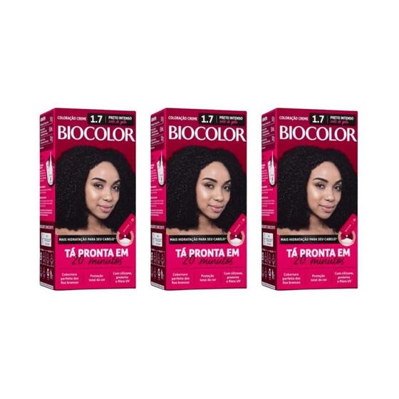 Imagem de Coloraçao Biocolor Cr 1.7 Preto Int-Kit C/3Un