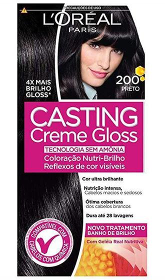 Coloração Casting Creme Gloss 200 Preto - L'Oreal Menor preço em Coloração Casting Creme Gloss 200 Preto - L'Oreal
