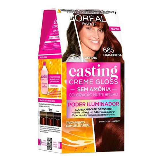 Imagem de Coloração Casting Creme Gloss L'Oréal Paris - 665 Framboesa