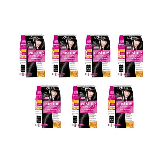 Imagem de Coloraçao Casting Gloss 200 Preto - Kit C/ 7un