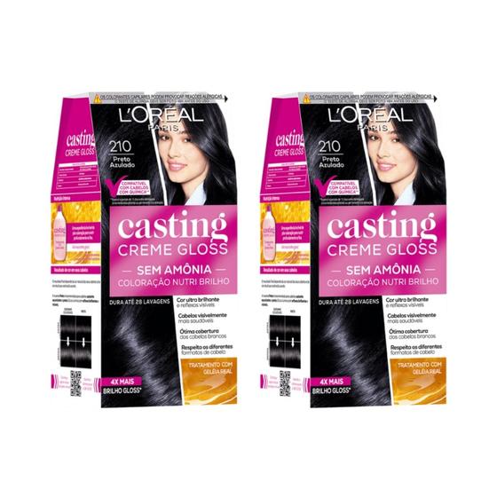 Imagem de Coloraçao Casting Gloss 210 Preto Azulado - Kit C/ 2un