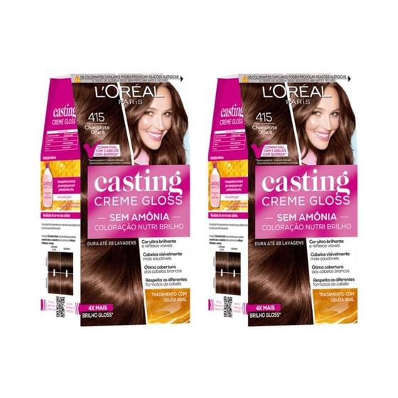 Imagem de Coloraçao Casting Gloss 415 Chocolate Glace - Kit Com 2Un