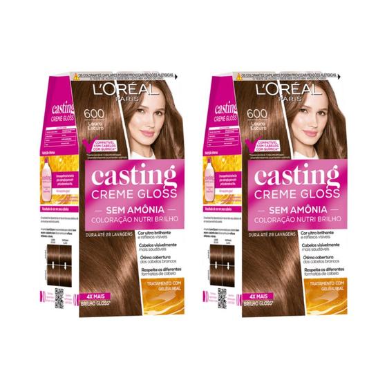 Imagem de Coloraçao Casting Gloss 600 Louro Escuro - Kit C/ 2un