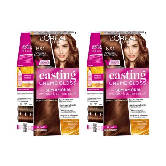 Imagem de Coloraçao Casting Gloss 670 Chocolate Pimenta - Kit Com 2Un