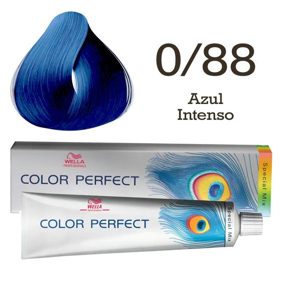 Imagem de Coloração Color Perfect 0/88 Azul Intenso  Wella