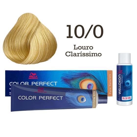 Imagem de Coloração Color Perfect 10/0 Louro Claríssimo + Ox 30  Wella