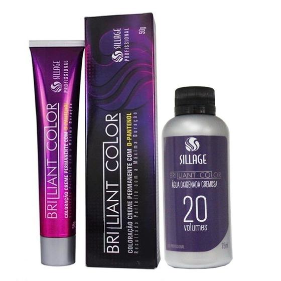 Imagem de Coloração Creme Brilliant Color 7.1 Louro Médio Acinzentado 50g + Ox 20v. - Sillage